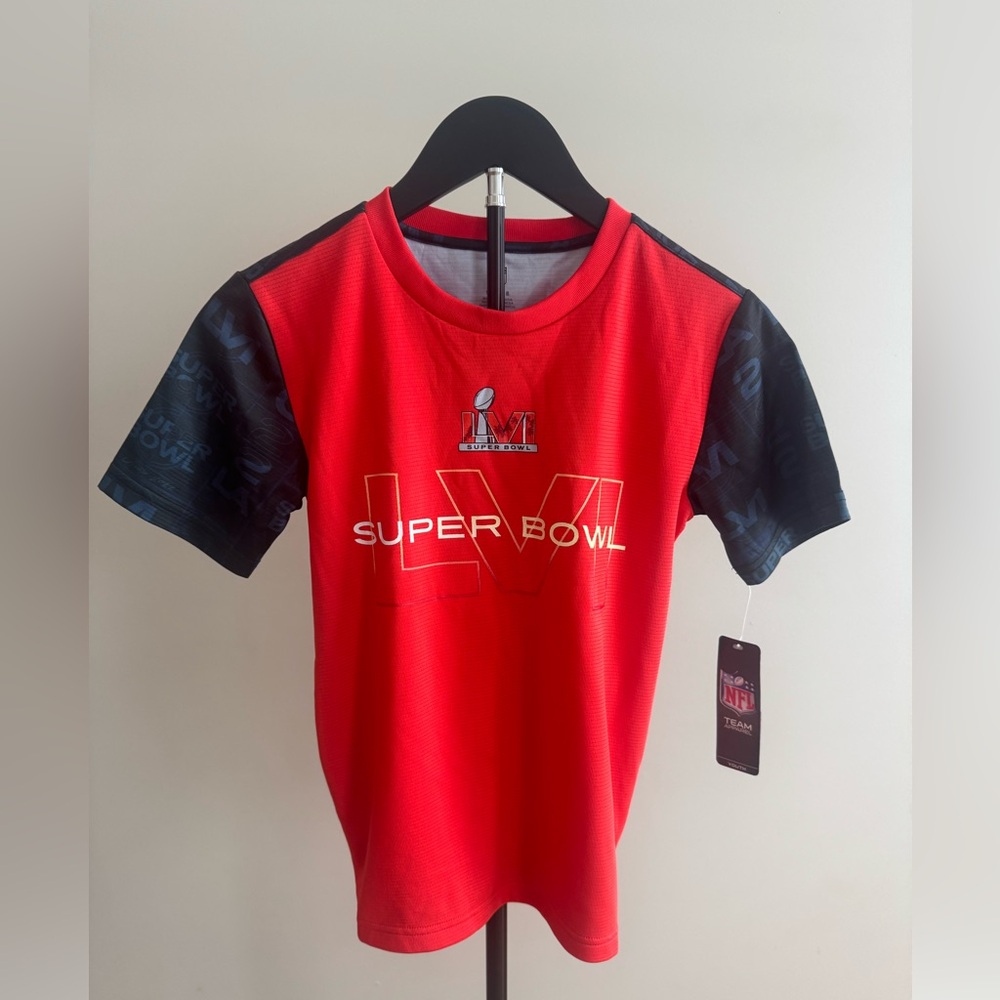 NFL Red Short Sleeve Kids Super Bowl LVI Tee Kids Size Small (8) NWT